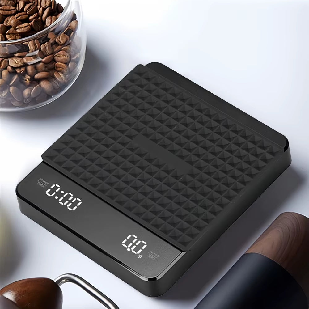 Precision Coffee Scale with Timer & Waterproof Pad | USB Rechargeable | 3kg/5kg